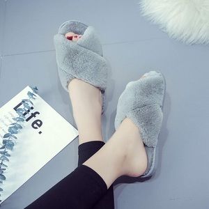 Cozy Memory Foam Slippers Soft Plush Furry Fluffy